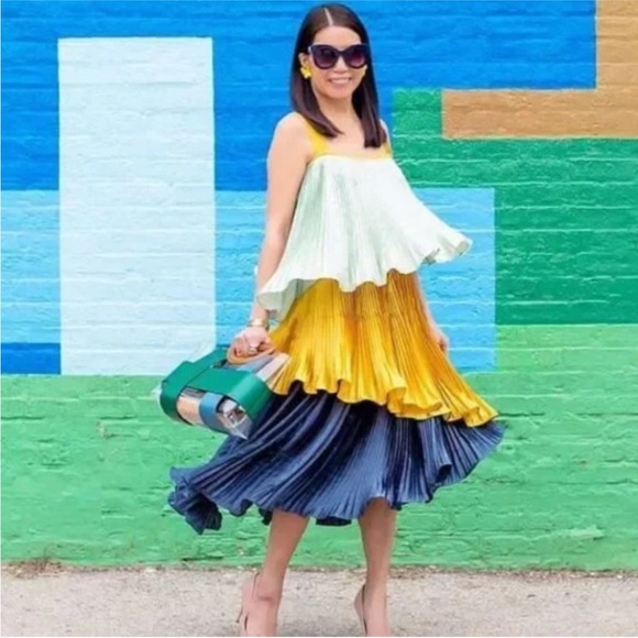 Anthropologie Guapa Pleated Midi Dress - Picture 15 of 15